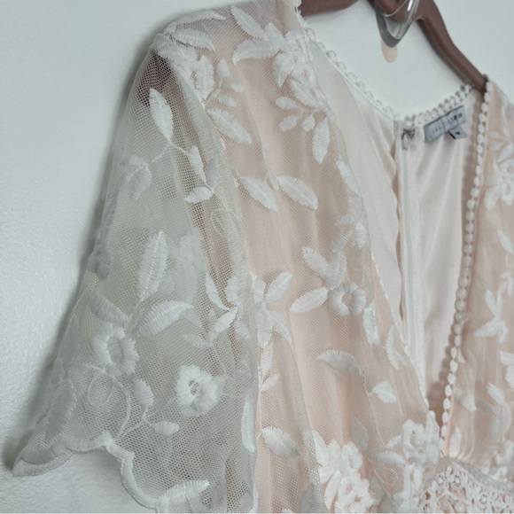 Baltic Born Bohemian Tulle Feminine Whimsical Embroidered Maxi Dress Size Medium - Picture 8 of 16